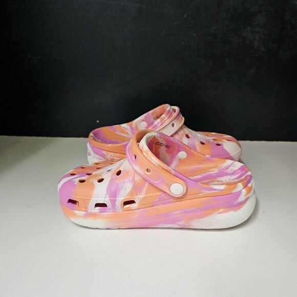 Crocs Classic Cutie Marbled Clog Platform 207837-83F Girls Size 4 Women's 6 - Picture 7 of 9